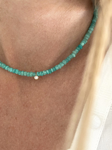 Collier Céleste amazonite