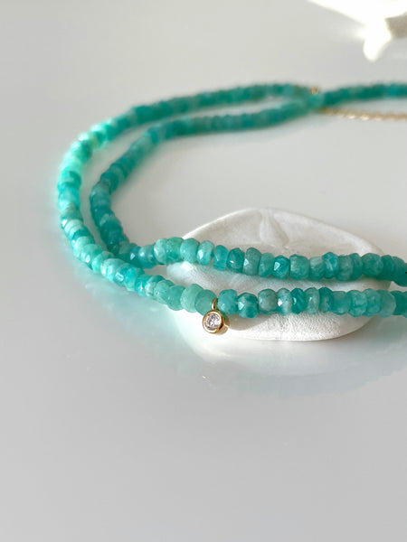 Collier Céleste amazonite