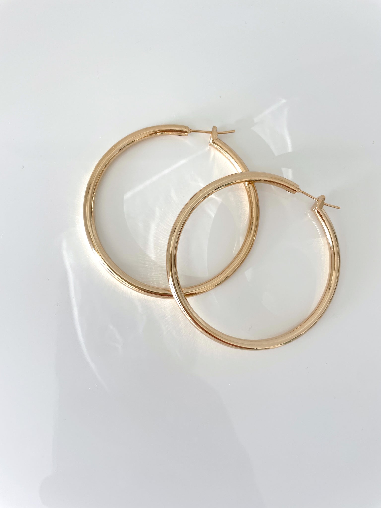 Halo hoop earrings