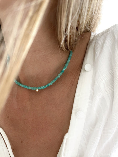 Collier Céleste amazonite