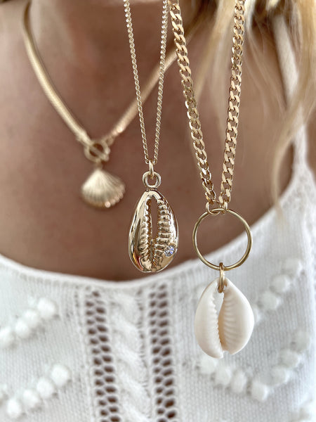 White cowrie necklace